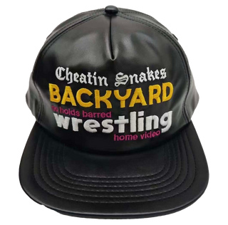 BACKYARD WRESTLING LEATHER SNAPBACK